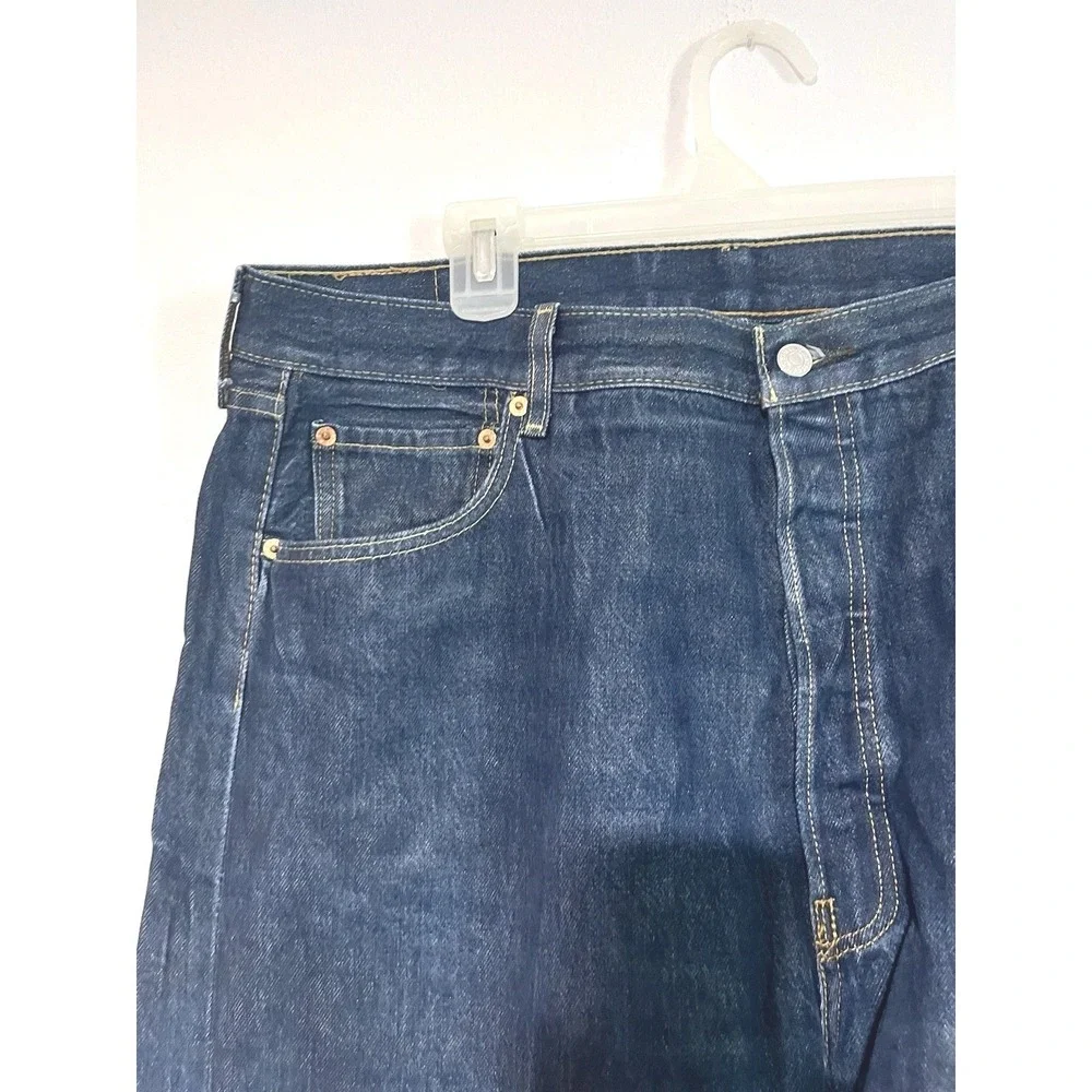 Levi's  501 Jeans Blue Button Fly Shrink To  Fit Men 42x30